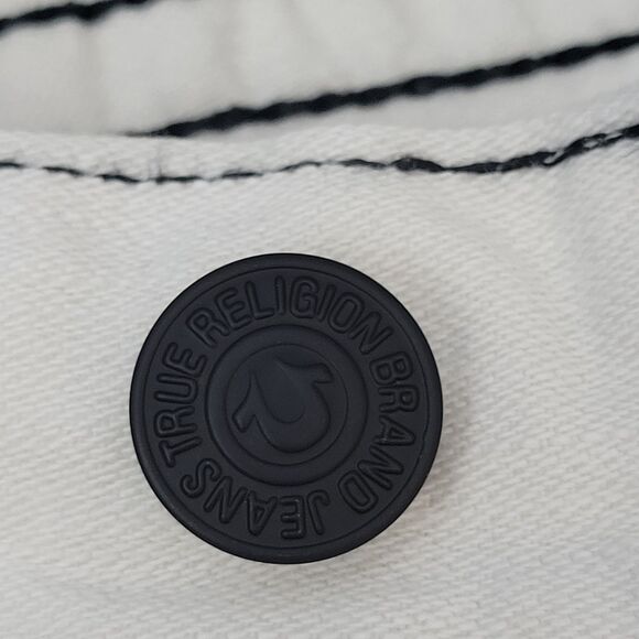 True Religion Slim Classic Button Fly Jeans Color Gravel Style M05E08UK Mens 30 - Picture 6 of 16